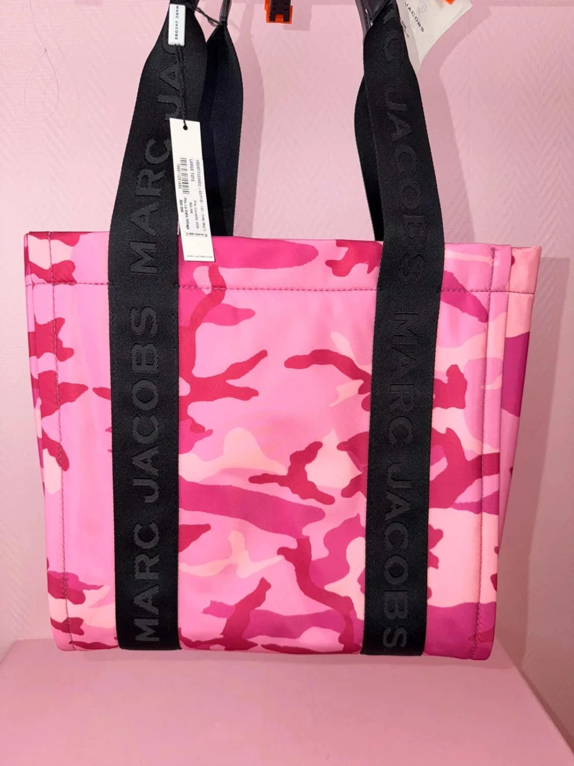 Large Marc Jacobs camo rose and black tote bag – photo 2